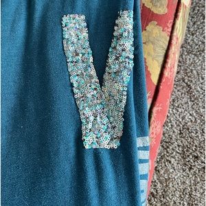 Cozy up with VS Angel sweats. Do comfy, so roomy. Very pretty VS sequins!sparkle